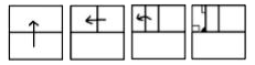 The sequence of folding a piece of paper and the manner in which the folded paper has been cut is shown in the following figures. How would this paper look when unfolded ?