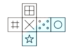 Which of the following cube in the answer figure cannot be made based on the unfolded cube in questions figure?