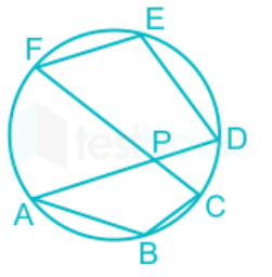 In the following figure, if angles angleABC = 95^(@) angle FED = 115^(@) (not to scale). Then the angle angleAPC is equal to :