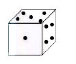In a dice 1,2,3 and 4 dots are on the adjacent faces, in a clockwise order, and 5 and 6 dots at the top and bottom. When 1 dot is at the top, then what number of dots will be at the bottom?
