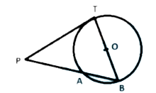 In the given figure, TB is a chord which passes through the centre of the circle . PT is a tangent to the circle at the point T on the circle . If PT=10cm, PA=5cm and AB=xcm, then the radius of the circle is  :