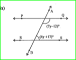 চিত্রে PQ||RS হলে y =?