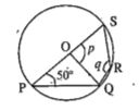 O হলো বৃত্তের কেন্দ্র । /SPQ =50^ p+q=?