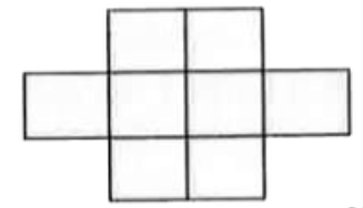 छ: 'X' को सम्मुख आकृति के वर्गों में इस प्रकार रखना है कि प्रत्येक पंक्ति में कम से कम एक 'X' अवश्य आता हो, तो इसके कुल प्रकार हैं