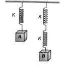 निम्न चित्र में प्रदर्शित दोनों स्प्रिंग एक समान है , यदि A= 4kg  स्प्रिंग की लम्बाई में वृद्धि 1 cm है। यदि  B= 6 kg है तो इसके द्वारा लम्बाई में वृद्धि होगी