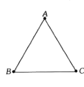 तीन एक समान आवेश (प्रत्येक = 2muC ) चित्रानुसार एक त्रिभुज ABC के शीर्षो पर रखें गयें है | यदि AB + AC = 12 से.मी, और AB .AC = 32 सेमी है तब बिन्दु A पर आवेश की स्थितिज ऊर्जा होगी