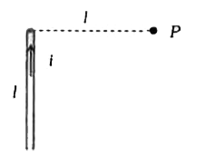 नीचे चित्र में एक सरल रेखीय तार प्रदर्शित है, जिसमें प्रवाहित धारा i एवं इसकी लम्बाई l है इस धारा के कारण बिन्दु P पर उत्पन्न चुम्बकीय क्षेत्र का परिमाण होगा