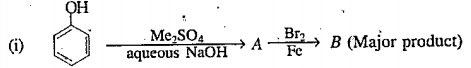 Identify A, B, C, D, E and F in the following reactions.