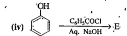 Identify A, B, C, D, E and F in the following reactions: