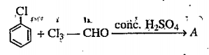 Write structural formula of A for the following reaction: