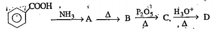 Find A, B, C, D.    
Give example of Cross. Cannizaro reaction: What is urotropine.