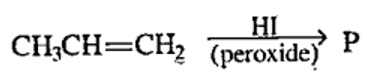 The major product 'P' of the following reaction is
