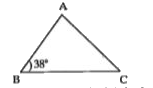 निम्न चित्र में AB = AC तथा angle ABC = 38^@ तो angle BAC का मान है-