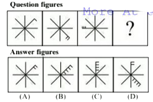 Find the missing figure of the series from the given alternatives.