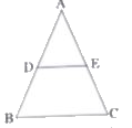 दिए गए चित्र में DE||BC और AD:DB=5:3 है तब (DE/BC) का मान क्या है?