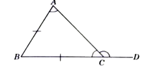 चित्र में, यदि AB = BC और angle BAC = 80^(@)  तो angle  ACD का मान होगा -