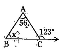 In the following figure, the value of x is