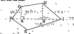 Divide the following polygon into parts (triangles and trapezium) to find out its area.