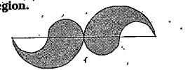 The given figure consists of four small semi-circles of equal radii and two big semi-circles of equal radil (each 42 cm). Find the area of the shaded region.