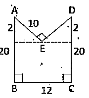 The area of adjacent figure iscm^2