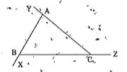 In /\ABC name all the interior and exterior angles of the triangle.