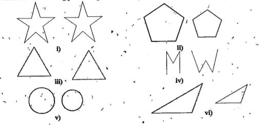 Which of the following pairs of figures are congruent ?