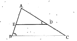 Inthegivenfigure,/ADE=/CBA ii) If AD=2.1 cm, BC=4.2 cm, find DE.