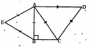 ABC is an isosceles triangle right angled at B. Similar triangles ACD and ABE are constructed on sides AC and AB. Find the ratio between the areas of /\ABE and /\ACD.