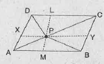 ABCD సమాంతర చతుర్భుజము అంతరములో P అనేది ఒక బిందువు అయిన కింది వానిని నిరూపించండి.    
(/\APB) వై\\+ (/\PCD)వై||= 1/2(ABCD) వై||