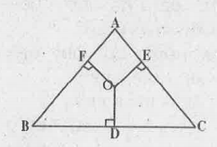 త్రిభుజము ABC అంతరంలో ఏదైనా బిందువు 'O' OD | BC, OE | AC మరియు OF | AB అయిన OA^(2) + OB^(2) + OC^(2) - OD^(2)- OE^(2)- OE^(2) = AE^(2) + BD^(2) + CE^(2)