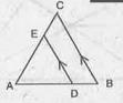 Delta లో DE |\| BC. AD=x, DB=x-2, AE=x+2 మరియు EC=x-1, అయిన x విలువను కనుగొనుము.