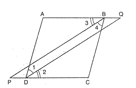 In Figure, bisectors of /B\ a n d\ /D
of quadrilateral A B C D
meet C D\ a n d\ A B
produced at P\ a n d\ Q
respectively. Prove that /P+/Q=1/2(/A B C+/A D C)dot