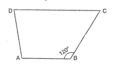 In the following figure A B C D
is a trapezium in which A B  D Cdot
Find the measure of /C
.