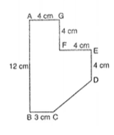 Find the area of the field shown in Figure by
  dividing it into a square, a rectangle and a trapezium.