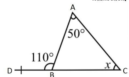 Find angle x in Fig 6.11.