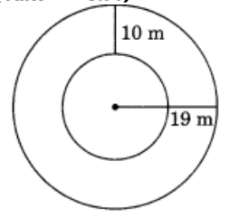 Find the circumference of the inner and the outer circles, shown in the adjoining figure ? (Take pi=3.14)