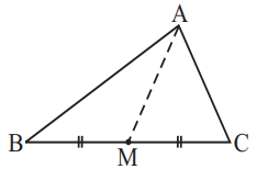 त्रिभुज ABC की एक माधियका AM है। बताइए कि क्या AB+BC+CAgt2AM?   (संकेत : DeltaABM तथा DeltaAMC की भुजाओ पर विचार कीजिए|)