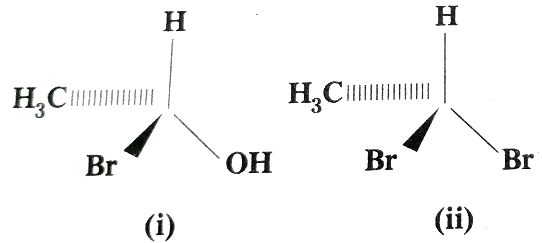 Identify chiral molecules in each of the following pair of compounds . (Wedge and Dash representation according to Inter I yr)