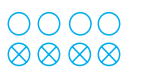 What fraction of these circles have X’s in them?