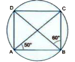 In Fig , ABCD is a cyclic quadrilateral . If angleBAC = 50^@ and angleDBC = 60^@  then find angleBCD.