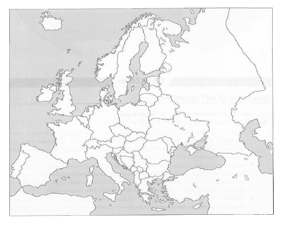 On The Outline Map Of Europe Mark The Following Territories Under   VKP XAM IDA SS HIS IX C03 E12 001 Q01 