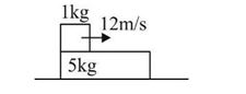 A plank of mass 5 kg in kept on a smooth surface. A block of 1 kg is kept on it and is given a velcoity of 12 m/s. There is friction between the block and the plank. Assuming the plank to be very long, find the magnitude of work done (in Joules) by friction on block till the relative sliding between them stops.