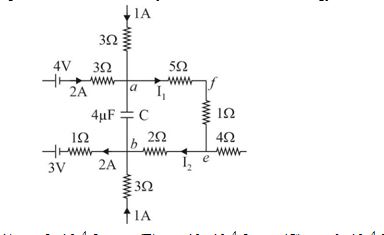 A part of a circuit at steady state is shown. The energy stored in capacitor C in steady state is :