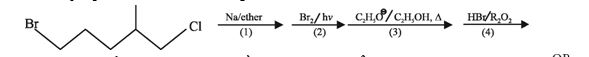 The major product of the following reaction is: