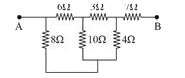 The equivalent resistance between the points A and B is