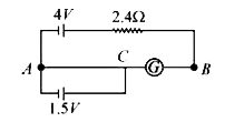 A simple potentiometer circuit is shown in the figure. The internal resistance of the 4V  battery is negligible. AB   is a uniform wire of length  100 cm  and resistance 2Omega.   What would be the length AC  for zero galvanometer deflection (in mm)?