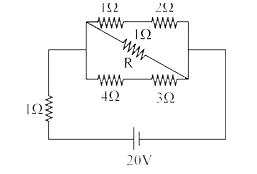 Find the current through resistor R.