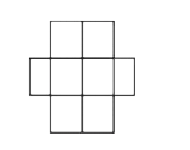 Six X have to be placed in the squares of figure such that each row contains at least one X. The number of ways in which this can be done is: