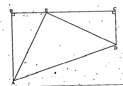 In the figure,  angle B=angle C=90^(circ), AB=CE and  B E=C D   . Compute the angles of Delta AED