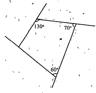 Compute all outer angles of the quadrilaterals shown below.